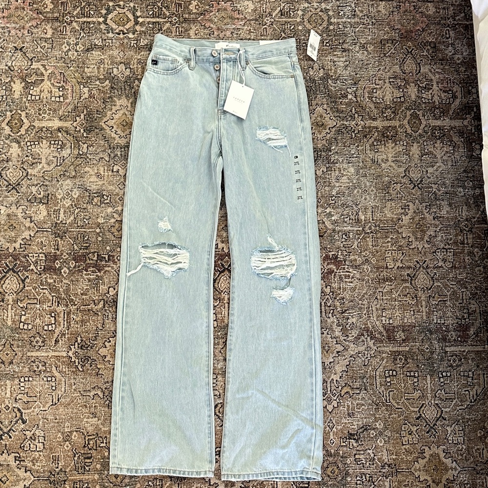 KanCan Light Blue Straight Leg Jeans